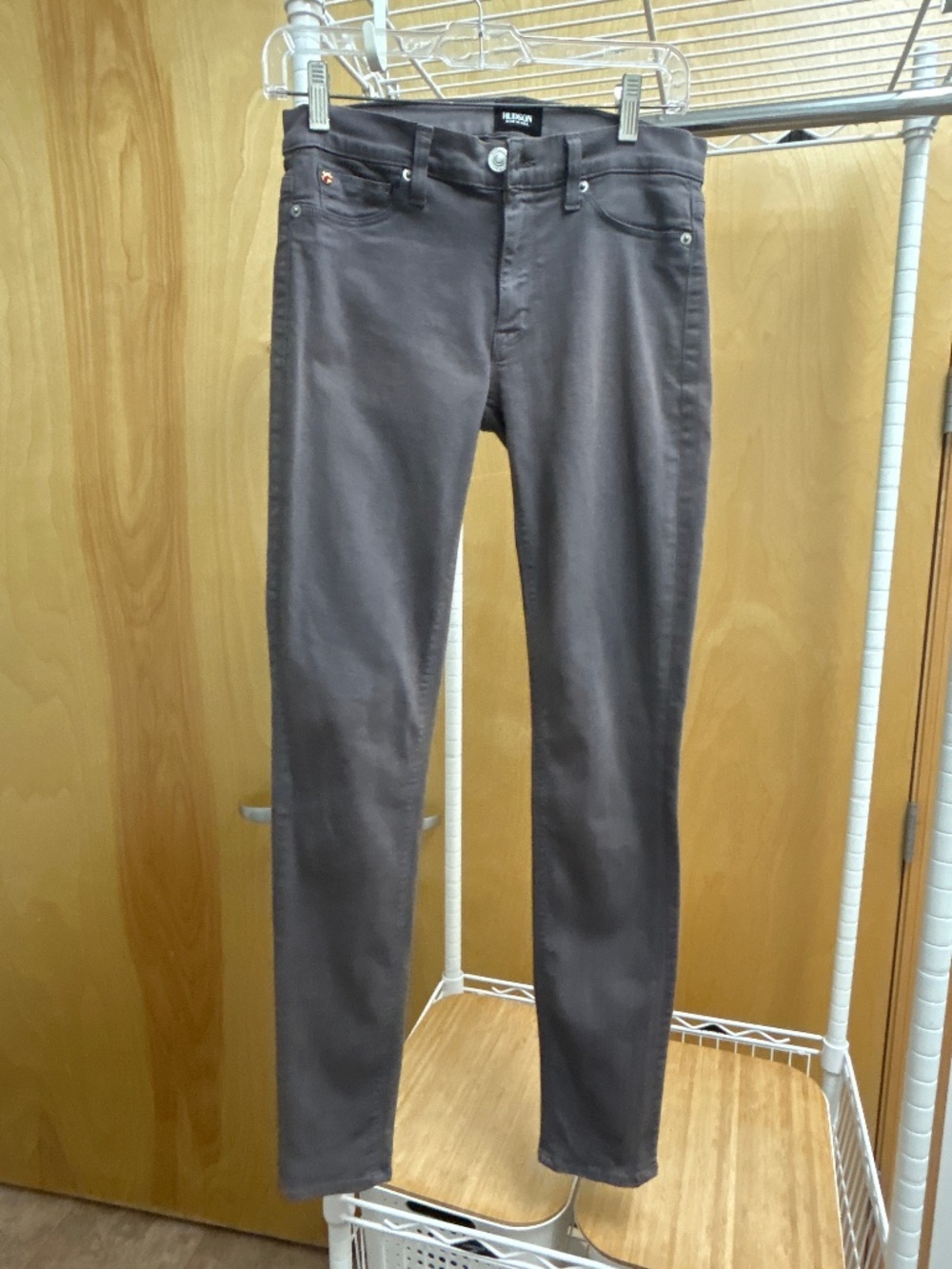 Hudson dark gray/charcoal colette mid-rise skinny jeans size 27